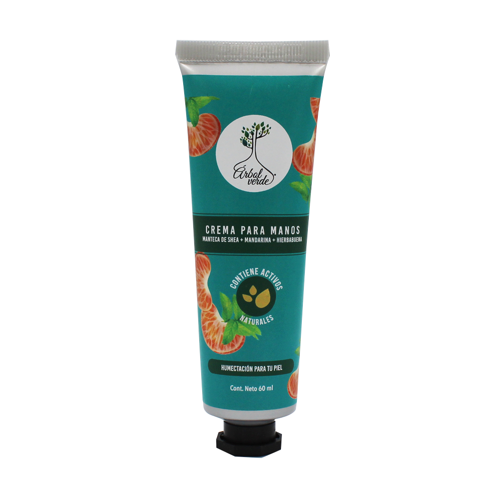 Crema de Manos Mandarina / Hierbabuena Árbol Verde 60 ml.