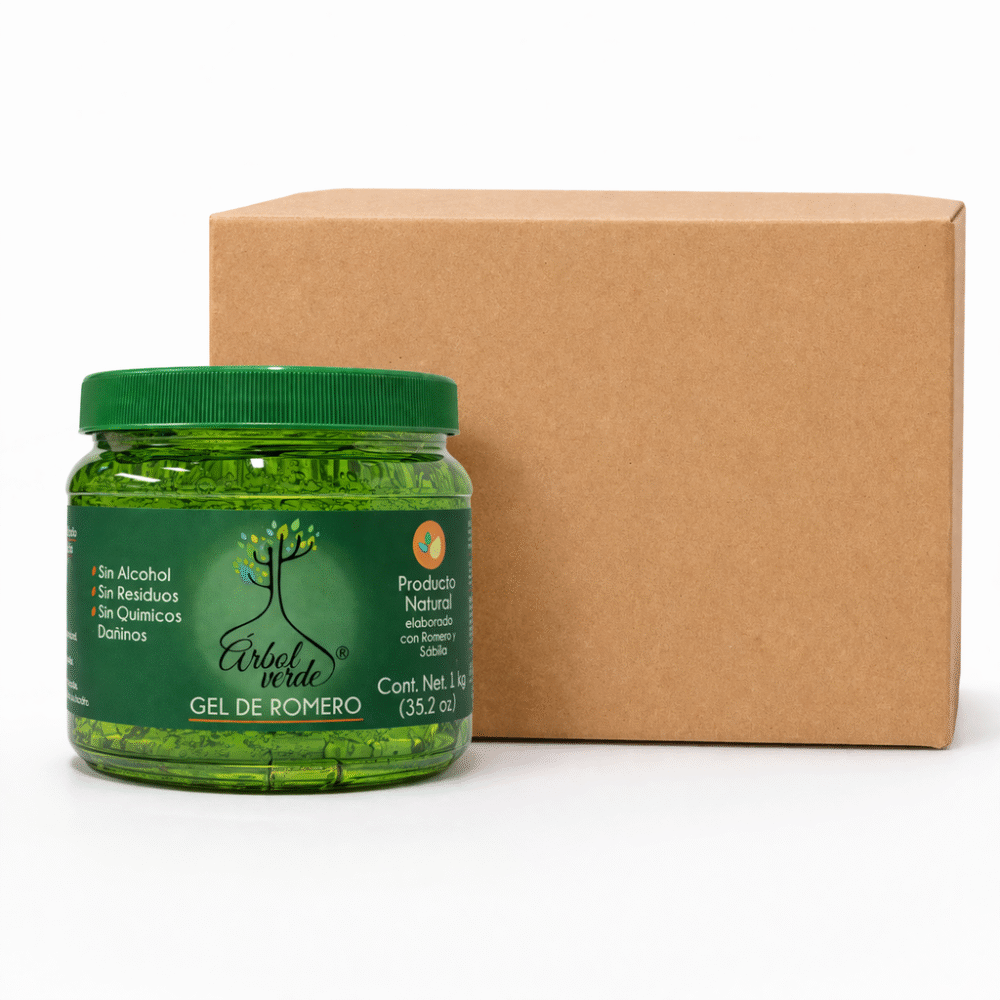 Caja de Gel de Romero Árbol Verde 1 Kg (12 pzs)