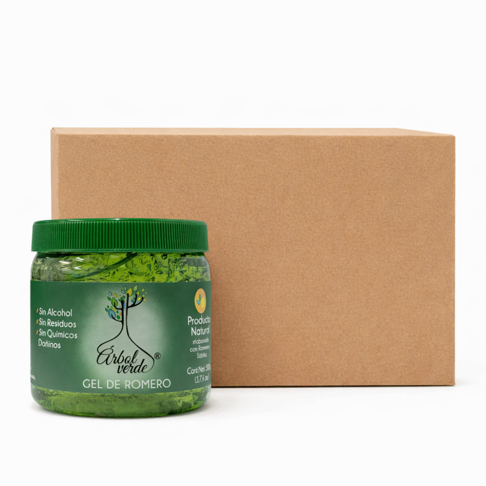 Caja de Gel de Romero Árbol Verde 500 gr. (12 pzs)
