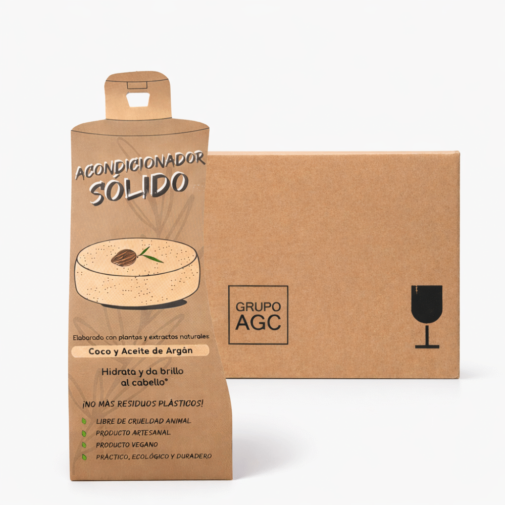 Caja Árbol Verde Acondicionador Sólido Cóco y Argán 50gr.(8 pzs)