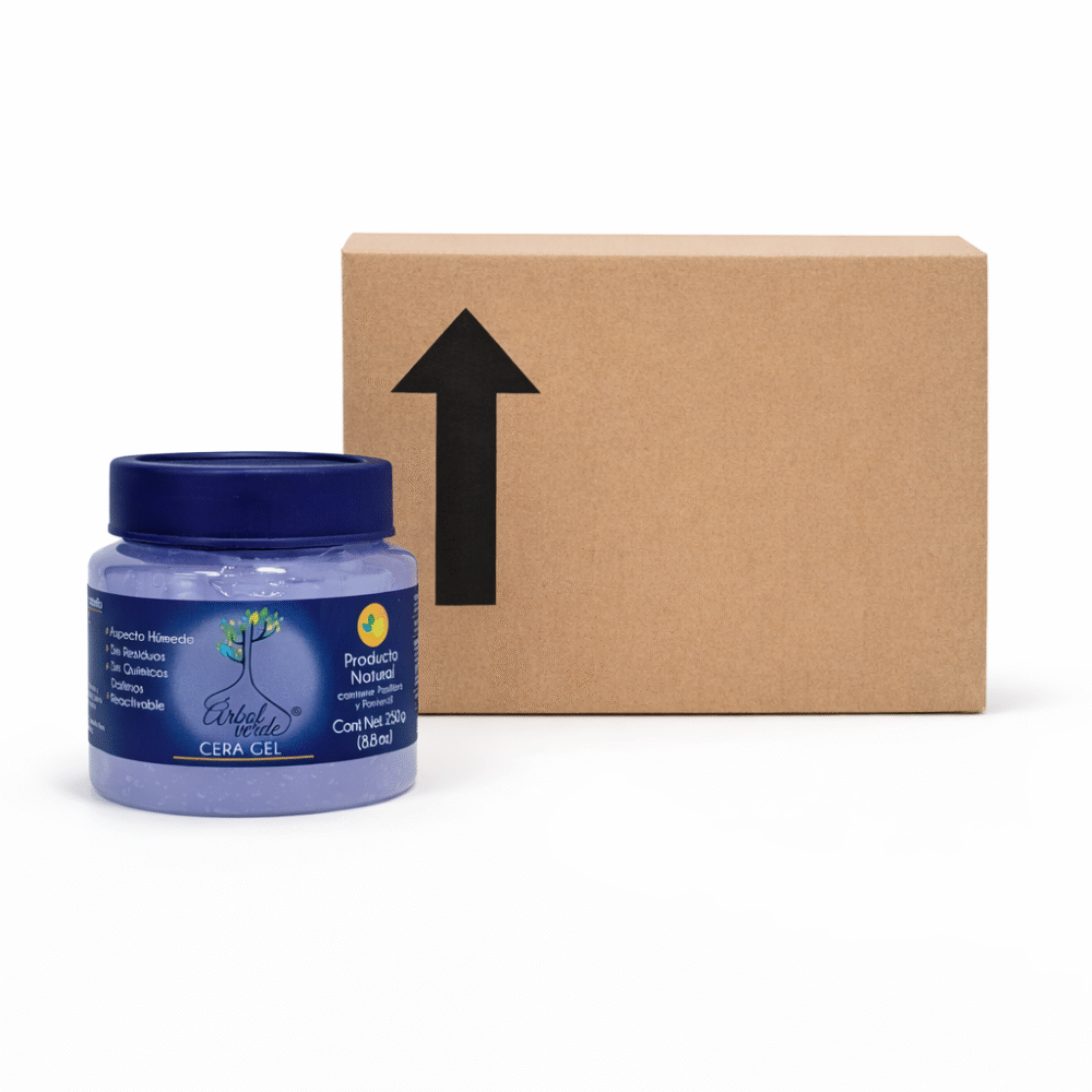 Caja Árbol Verde Cera Gel 250 gr. (12 Pzs)