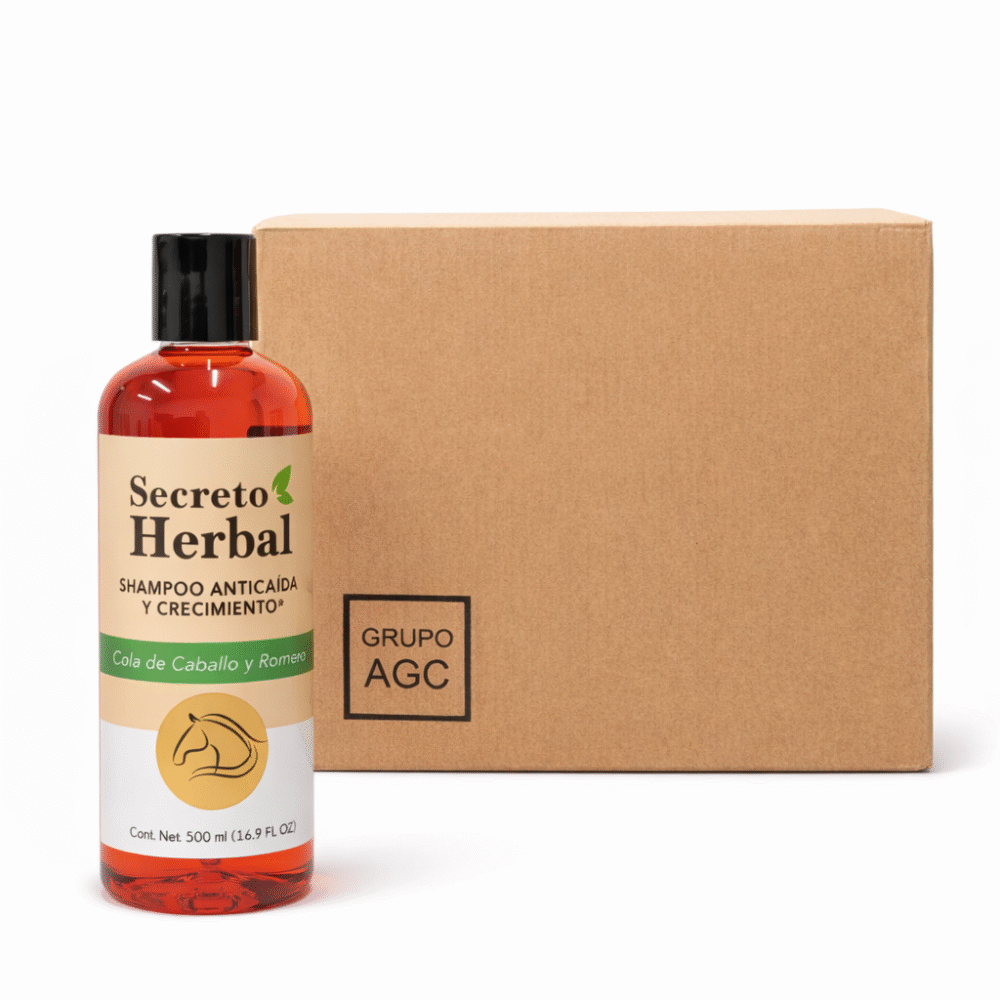 Caja de Shampoo Anticaída y Crecimiento Secreto Herbal 500 ml. (12 pzas.)