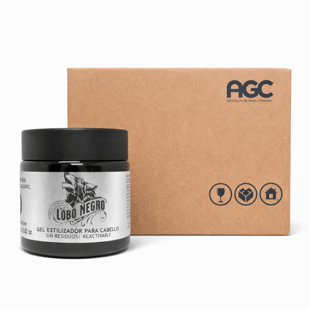 Caja Lobo Negro Gel Estilizador (12 pzas.)