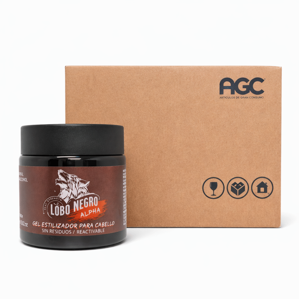 Caja Lobo Negro Gel Estilizador Alpha (12 pzas.)