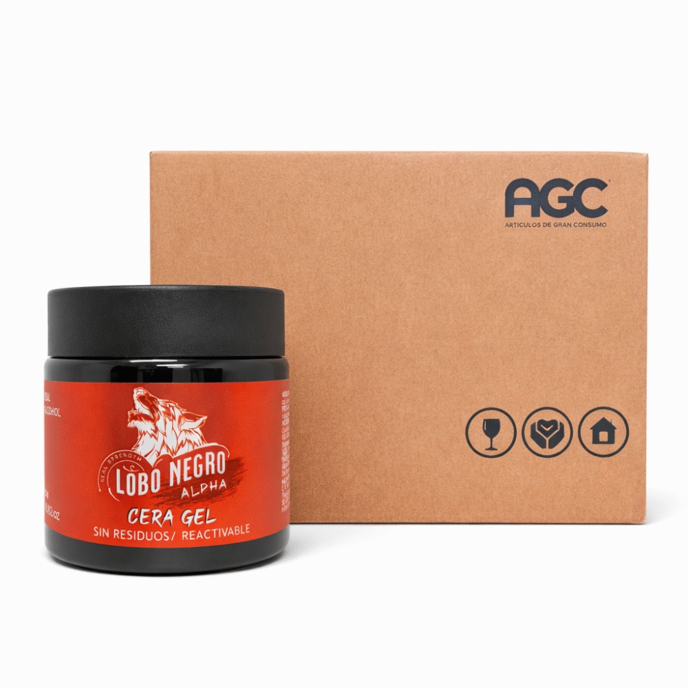 Caja Lobo Negro Cera Gel Alpha  (12 Pzs)