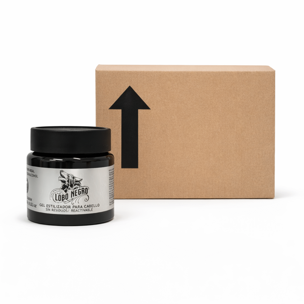 Caja Lobo Negro Gel Estilizador (12 pzas.)