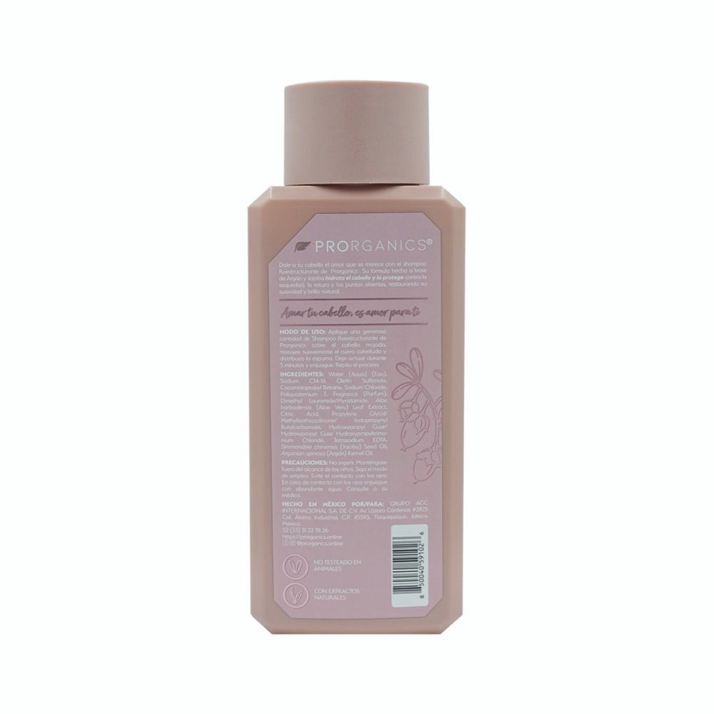Shampoo Prorganics con Aceite de Argán y Jojoba Orgánico