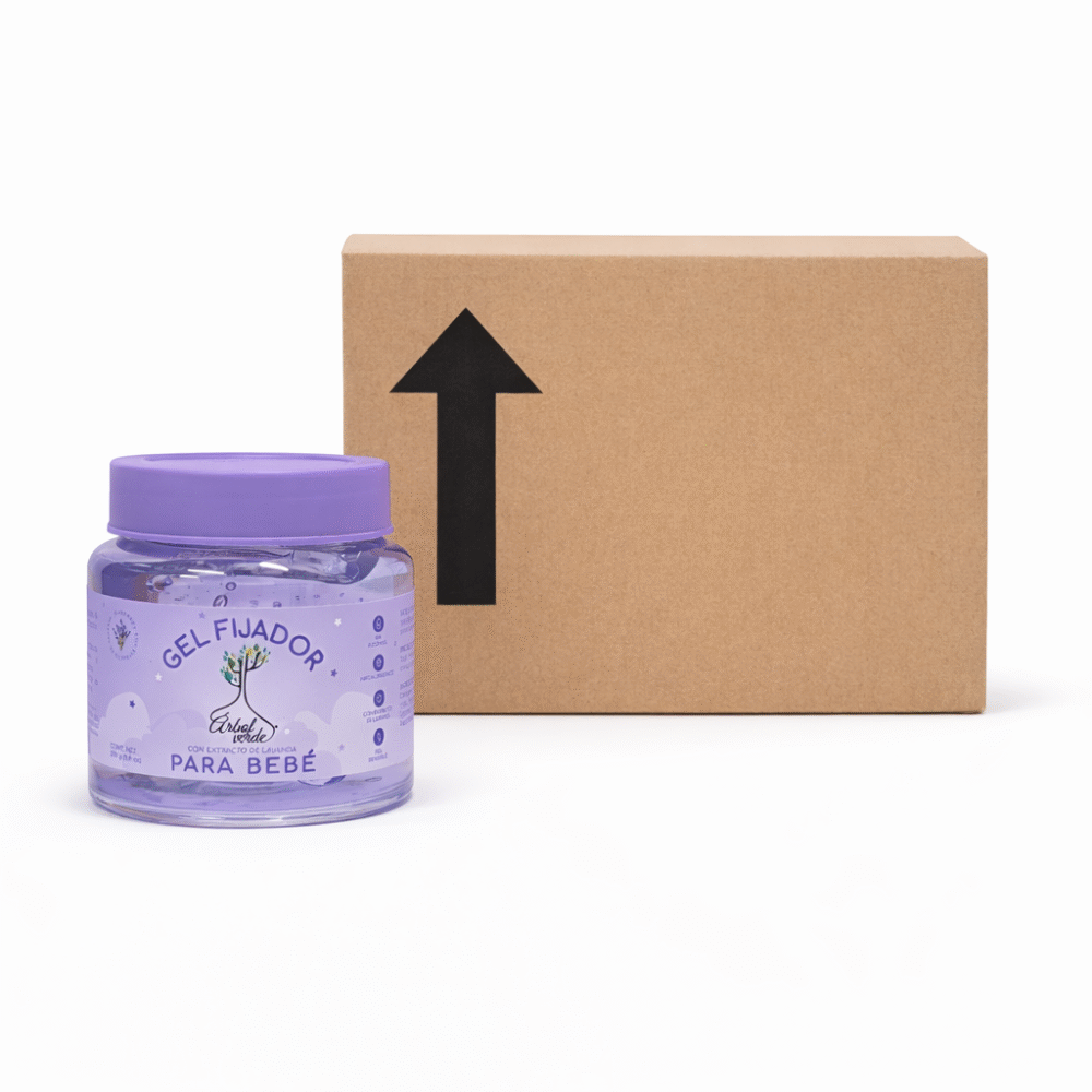 Caja Árbol Verde Gel de Lavanda Línea Baby 250g (12 pzas.)