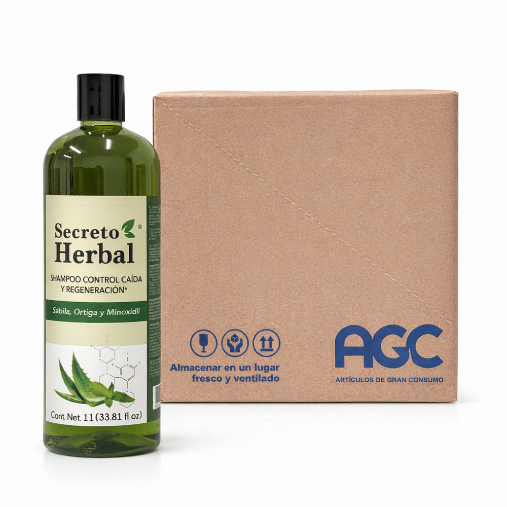 Caja de Shampoo Control Caída y Regeneración con Minoxidil (6 PZAS)