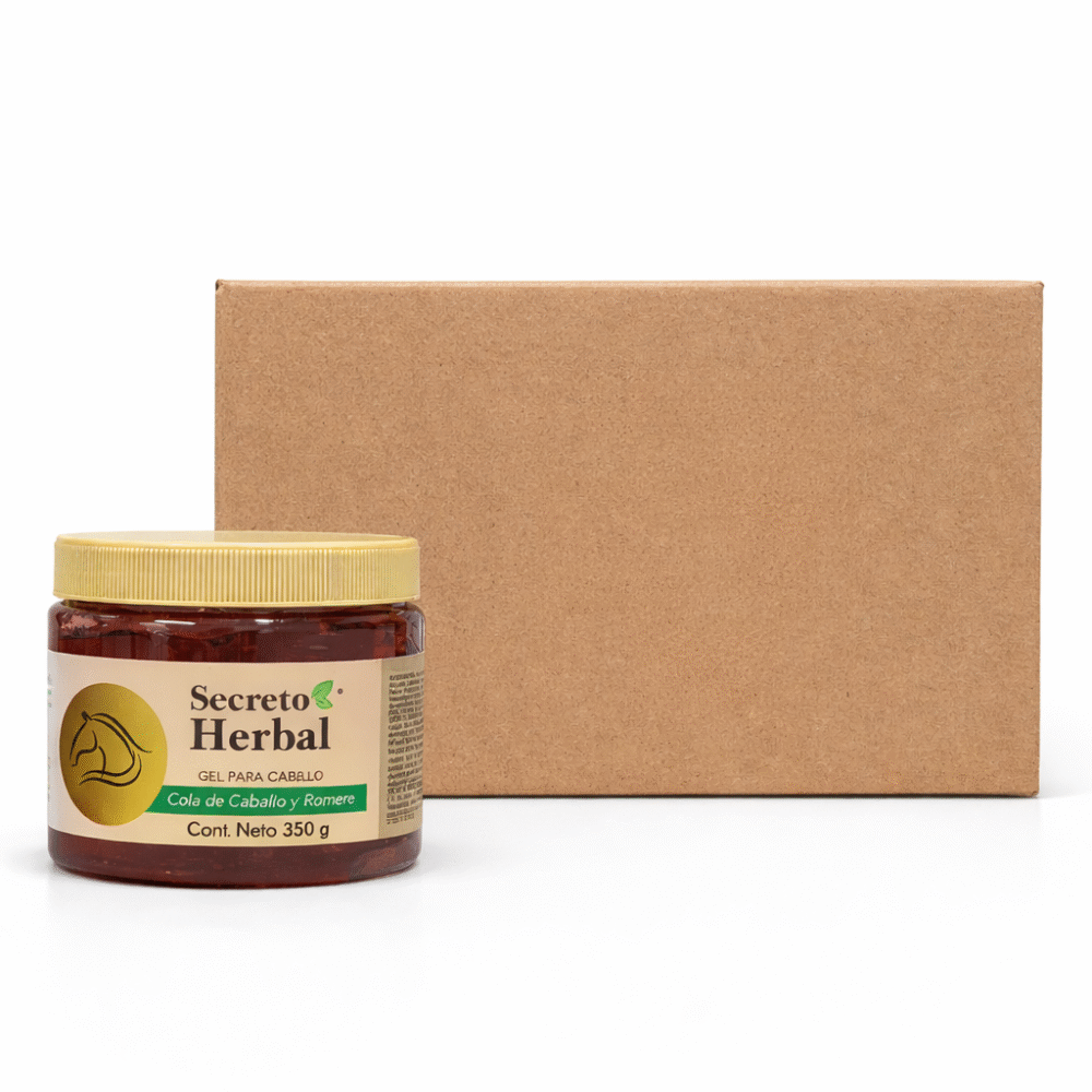 Caja Secreto Herbal Gel Cola de Caballo y Romero 350g (12 Pzs)