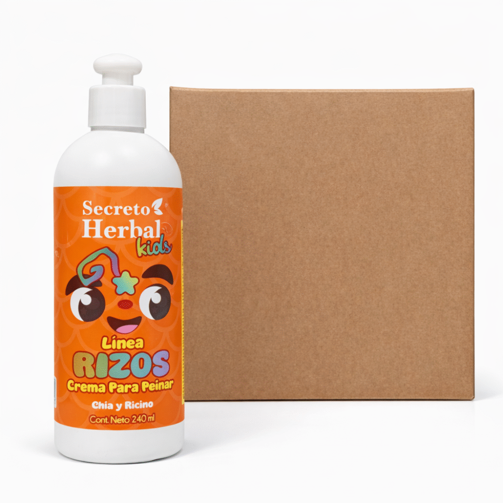 Caja Secreto Herbal Kids Crema Para Peinar Chia Y Ricino 240 m (6 Pzs)