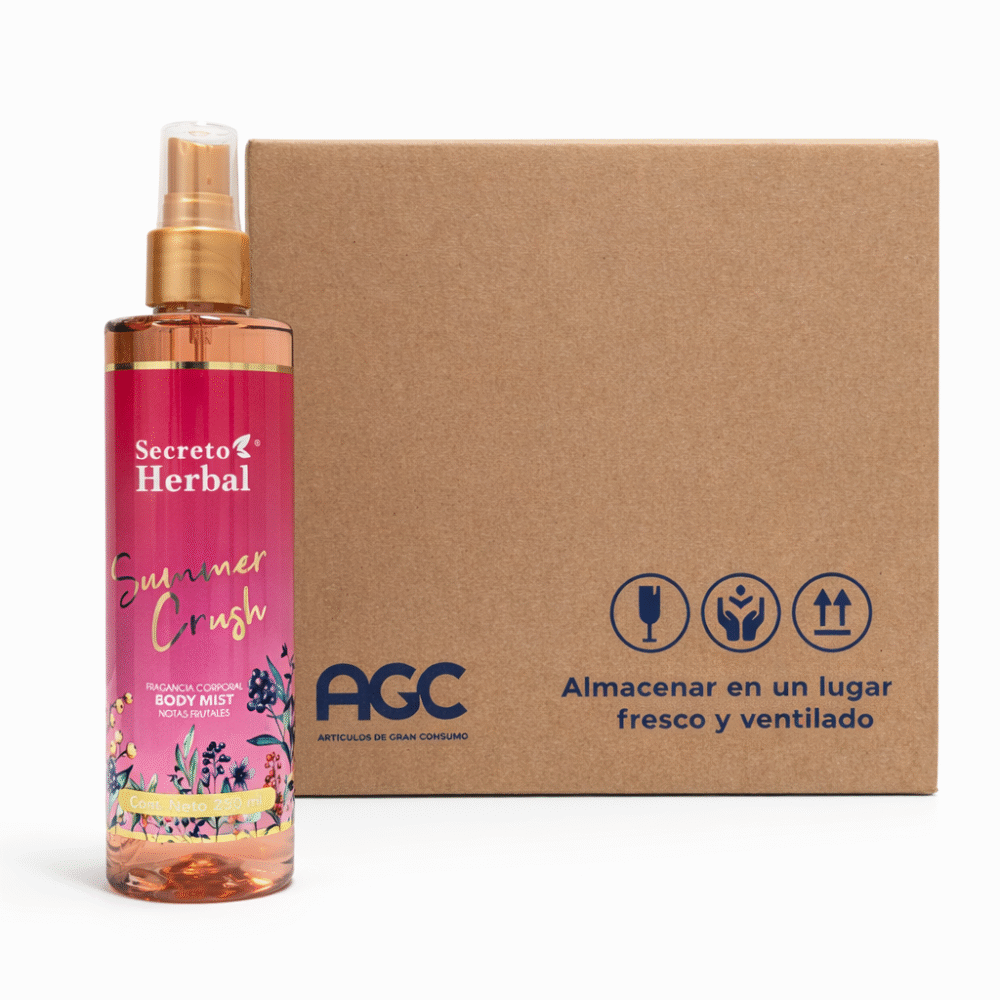 Caja Secreto Herbal Body Mist Frutal Summer Crush 250 ml (6 Pzs)