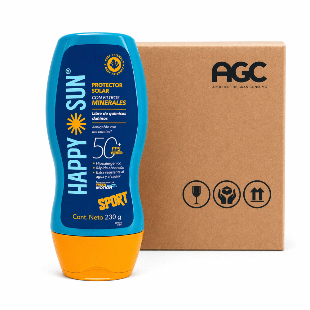 Caja Happy Sun Protector Solar Sport 50 FPS 230G (8 Pzs)