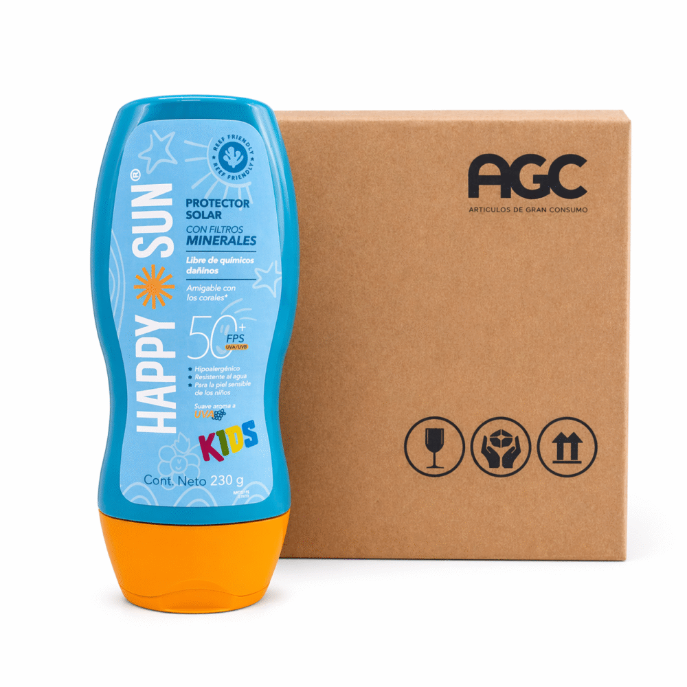 Caja Happy Sun Protector Solar Niños 50 FPS 230G (8 Pzs)