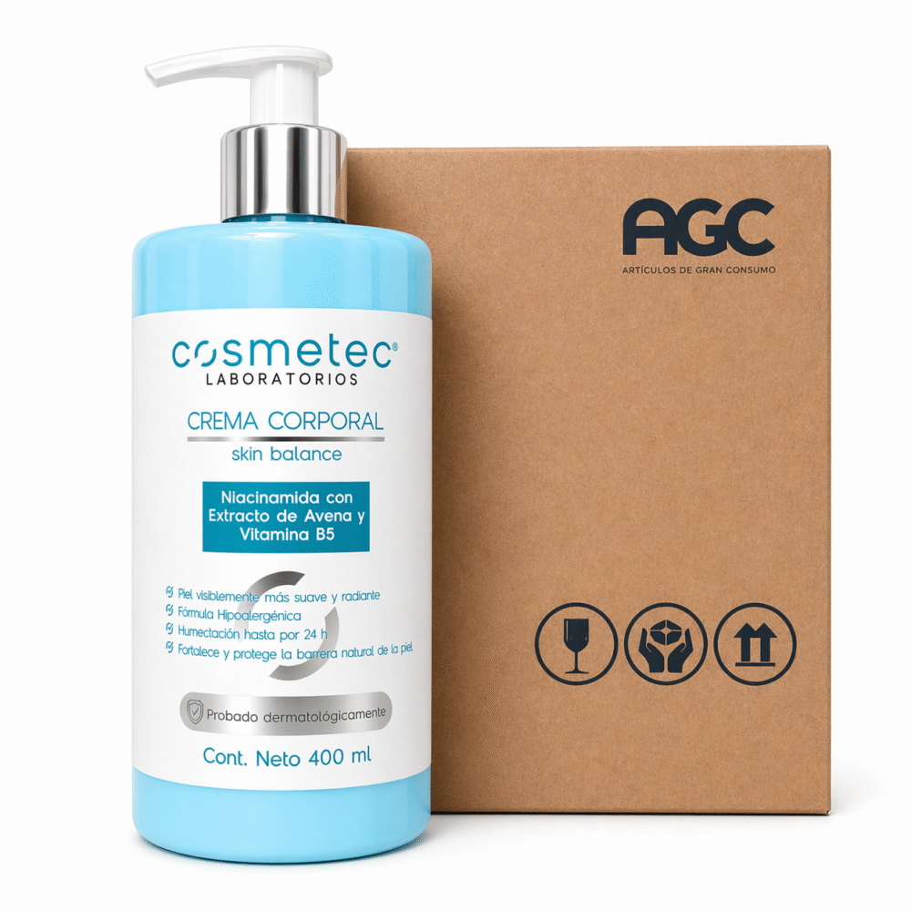 Caja Cosmetec Crema Corporal Niacinamida Avena y B5 400Ml (6 Pzs)